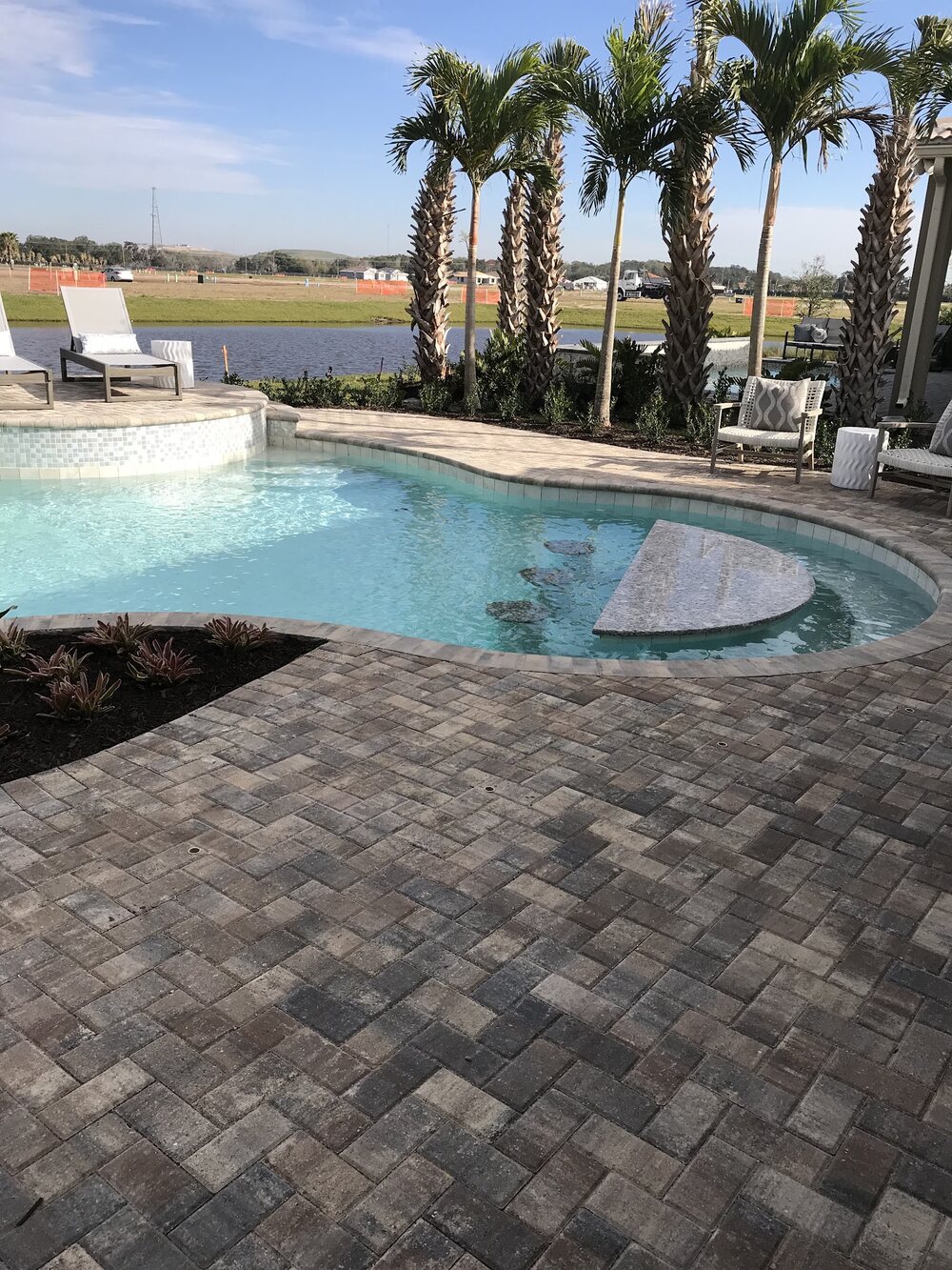 Real Casanova paver pool deck project, Tampa